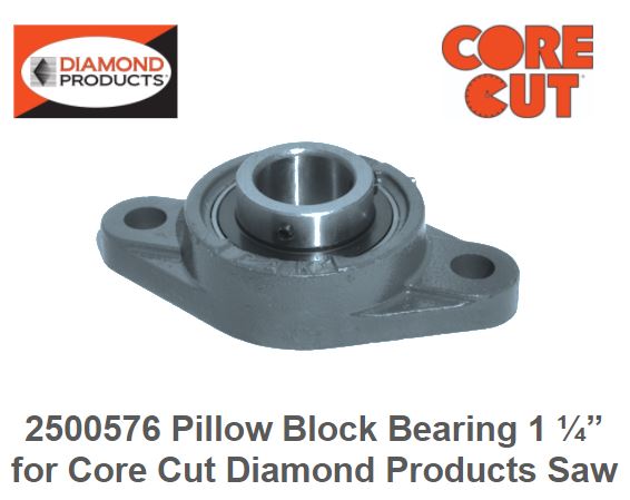 2500576 Bearing 1 1/4 Flange Block for Core Cut CC1300 Concrete Cut Off Saw by Diamond Products
