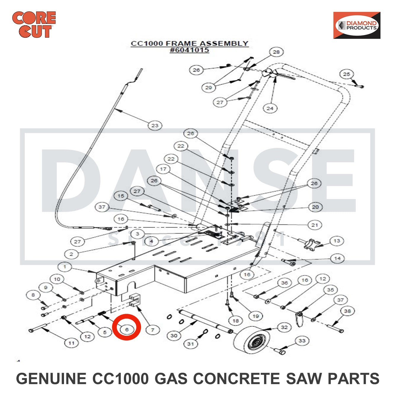 2501192 Spring, Comp. .48 x .042 x 1.00 Long CC1004 Concrete Saw Core Cut by Diamond Products