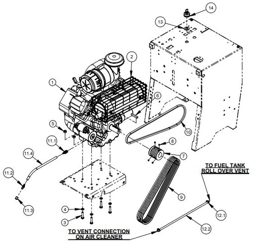 CC2500 25 HP Kohler Engine Assembly Parts By Diamond Products