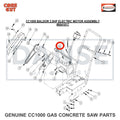 2600292 Electric Motor, 2.5 HP, 115/230 Volt for CC1000 Concrete Saw Core Cut by Diamond Products