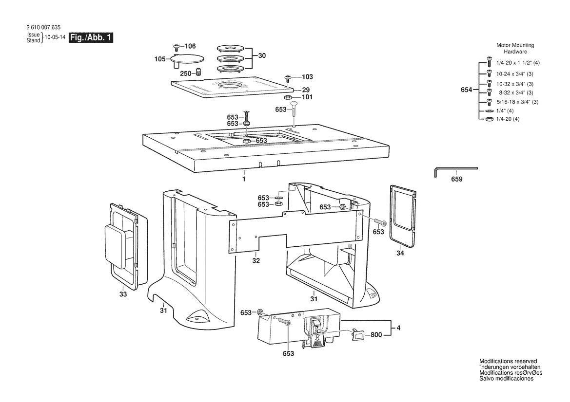 2610007635 Bosch Router Parts Diagram