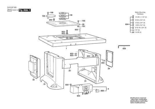 2610007635 Bosch Router Parts Diagram