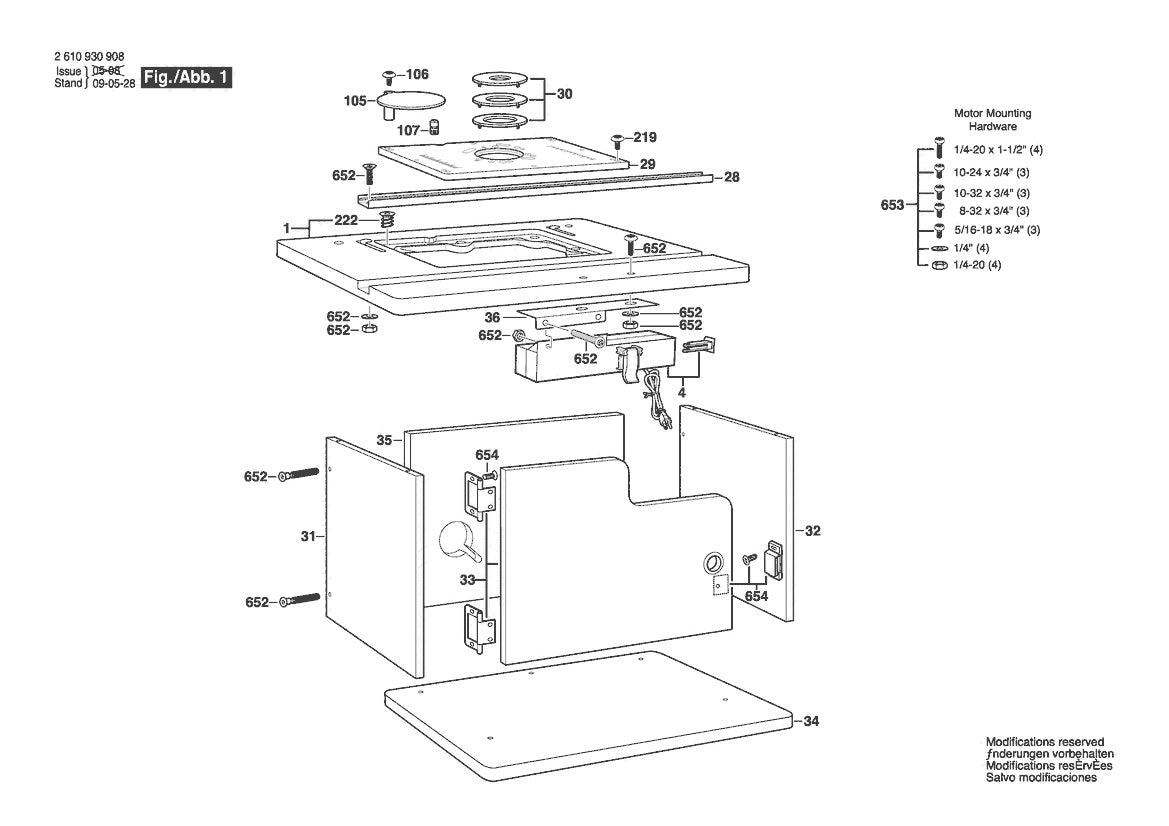 2610930908 Bosch Router Parts Diagram