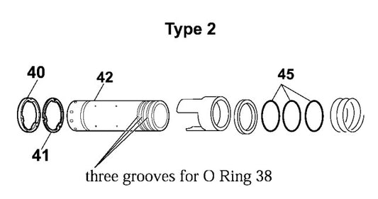 HM1242C Change on Cylinder, Flat Washer, Guide Ring etc. Type 2 Demolition Hammer Assembly Parts By Makita