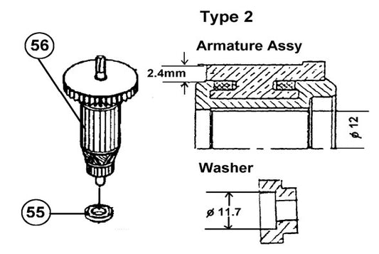 HM1100C Changes on Insulation Washer Type 2 Demolition Hammer Assembly Parts By Makita