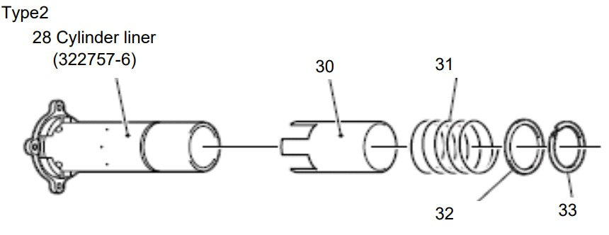 HM1100C Changes on Cylinder liner assy, Sleeve 39 Type 2 Demolition Hammer Assembly Parts By Makita