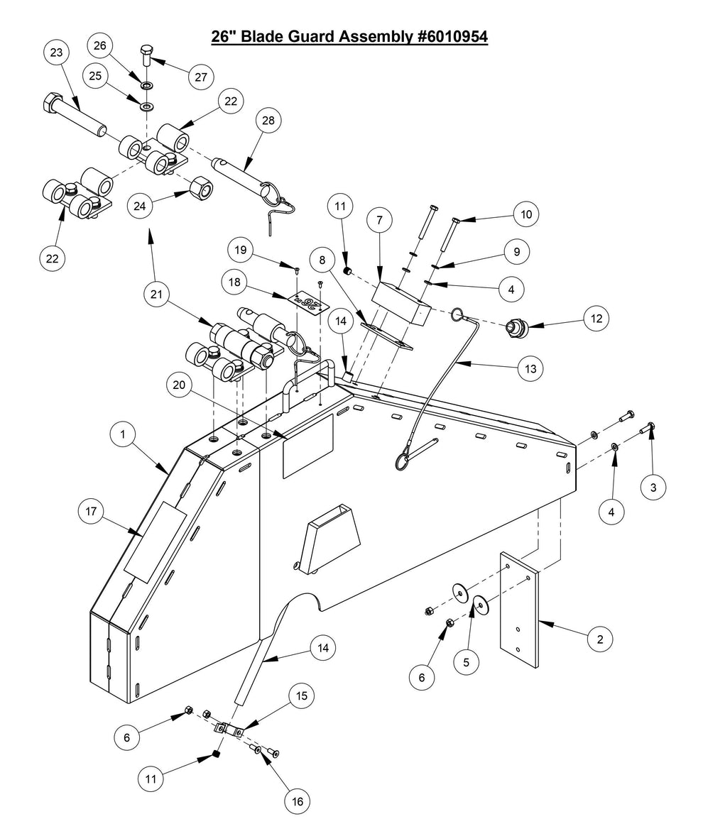 CC3728 26'' Blade Guard Assembly
