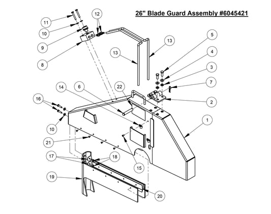 CC4144DXL 26'' Blade Guard Assembly