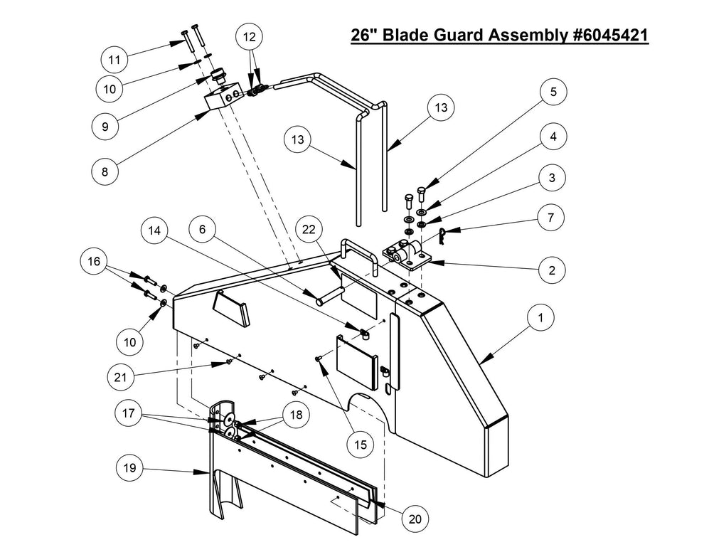 CC4120 /30EXL-3 26'' Blade Guard Assembly