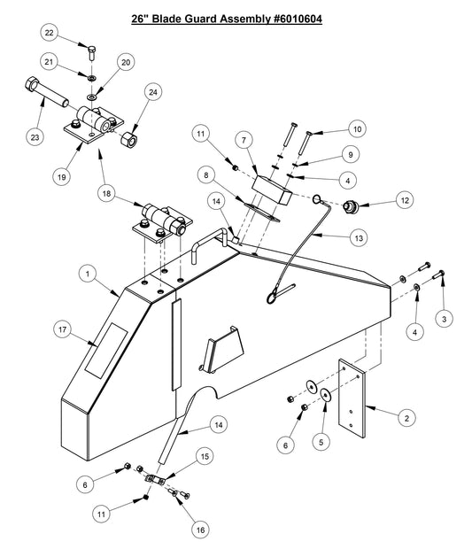 CC3700TE 26'' Blade Guard Assembly