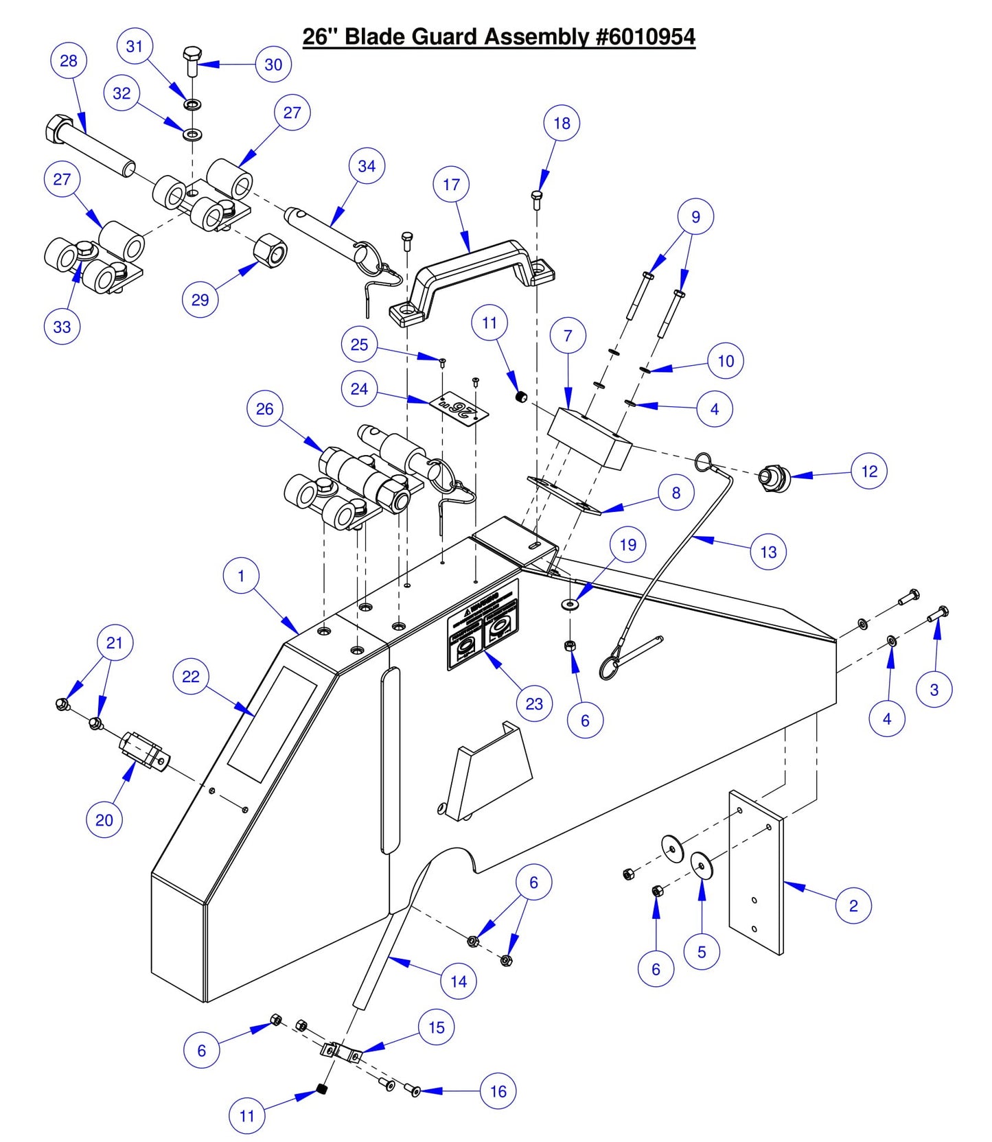CC7574DK 26&quot; Blade Guard Assembly