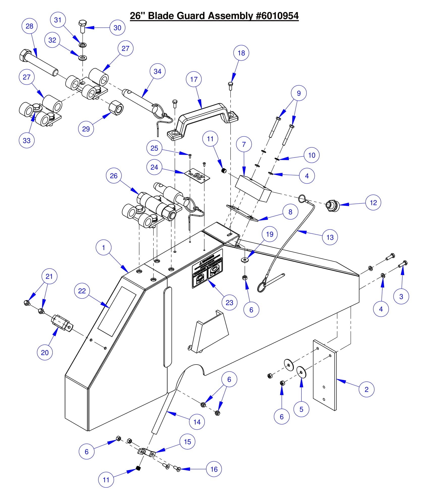 CC7574DK 26&quot; Blade Guard Assembly