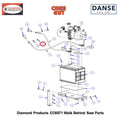 M8 Hex Nut Class 8 Zinc 2900343 Fits Core Cut CC6571 Walk Behind Saw By Diamond Products