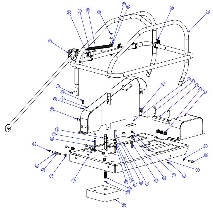 Soff Cut X750 Mainframe Assembly Parts by Husqvarna