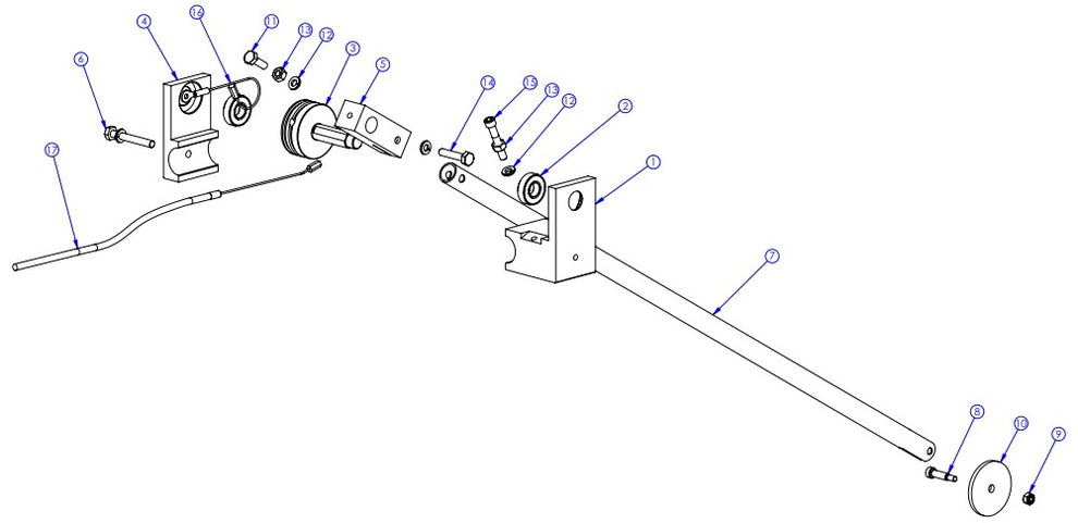 Soff Cut X750 Guide Arm Assembly Parts by Husqvarna