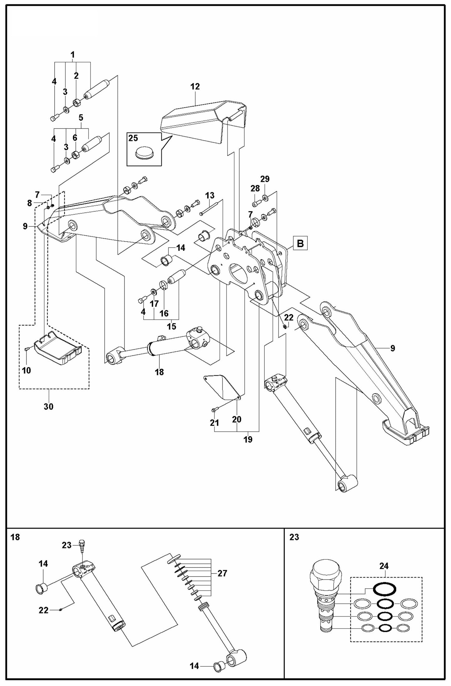 DXR 275 Support Legs Assembly Parts