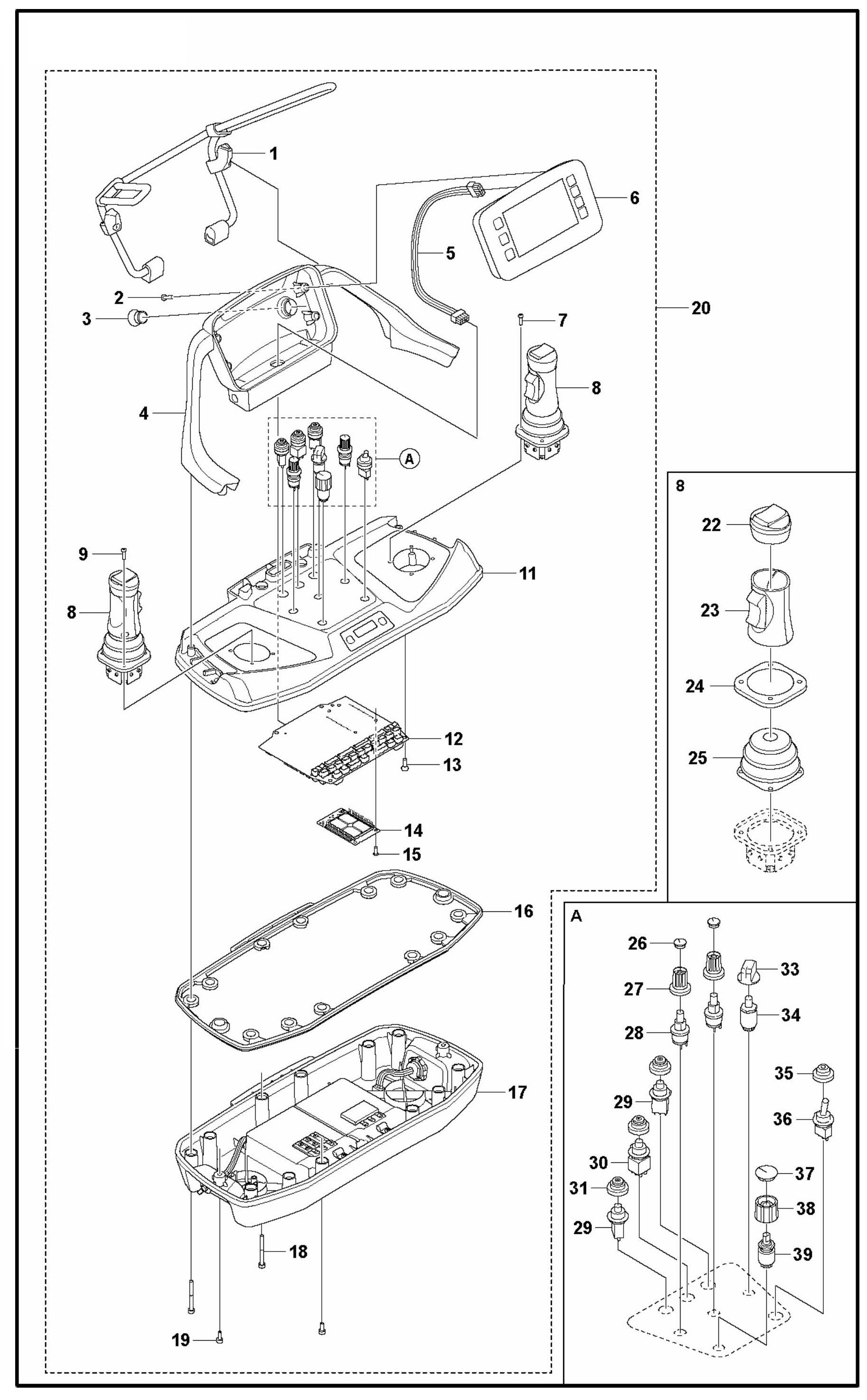 DXR 275 Remote Control Assembly Parts