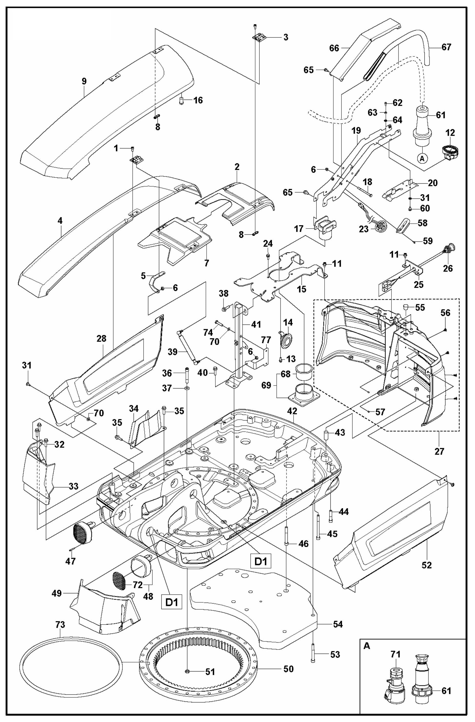DXR 275 Base Plate Assembly Parts