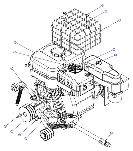 Engine Assembly  parts-X750 By Husqvarna