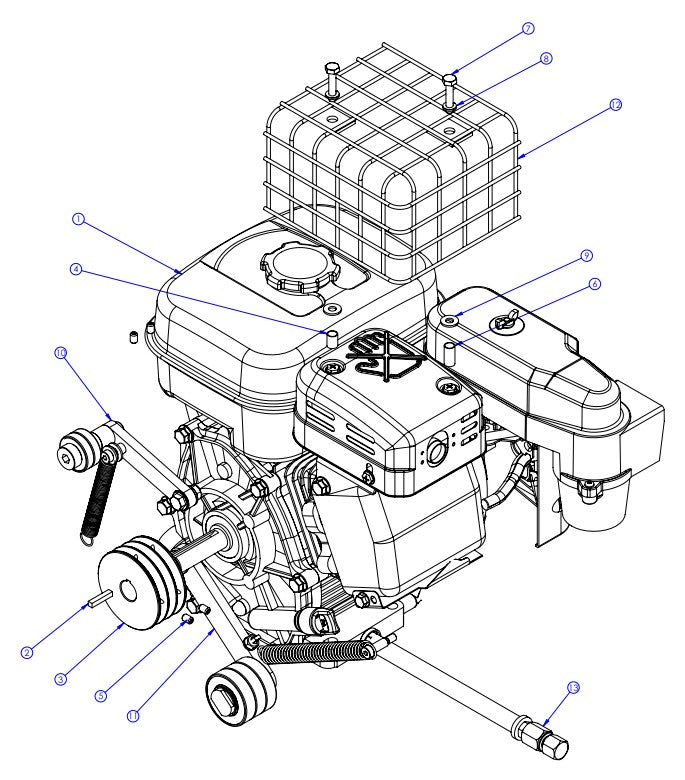 Soff Cut X750 Engine Assembly Parts by Husqvarna