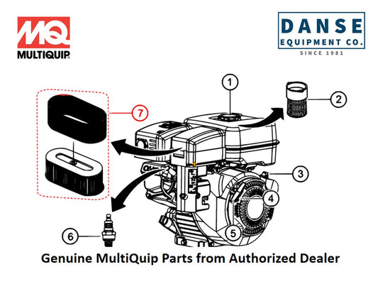 2793260718 Element Set EX270DE5013 For BS90C-Series Whiteman Walk-Behind Power Trowels By Multiquip