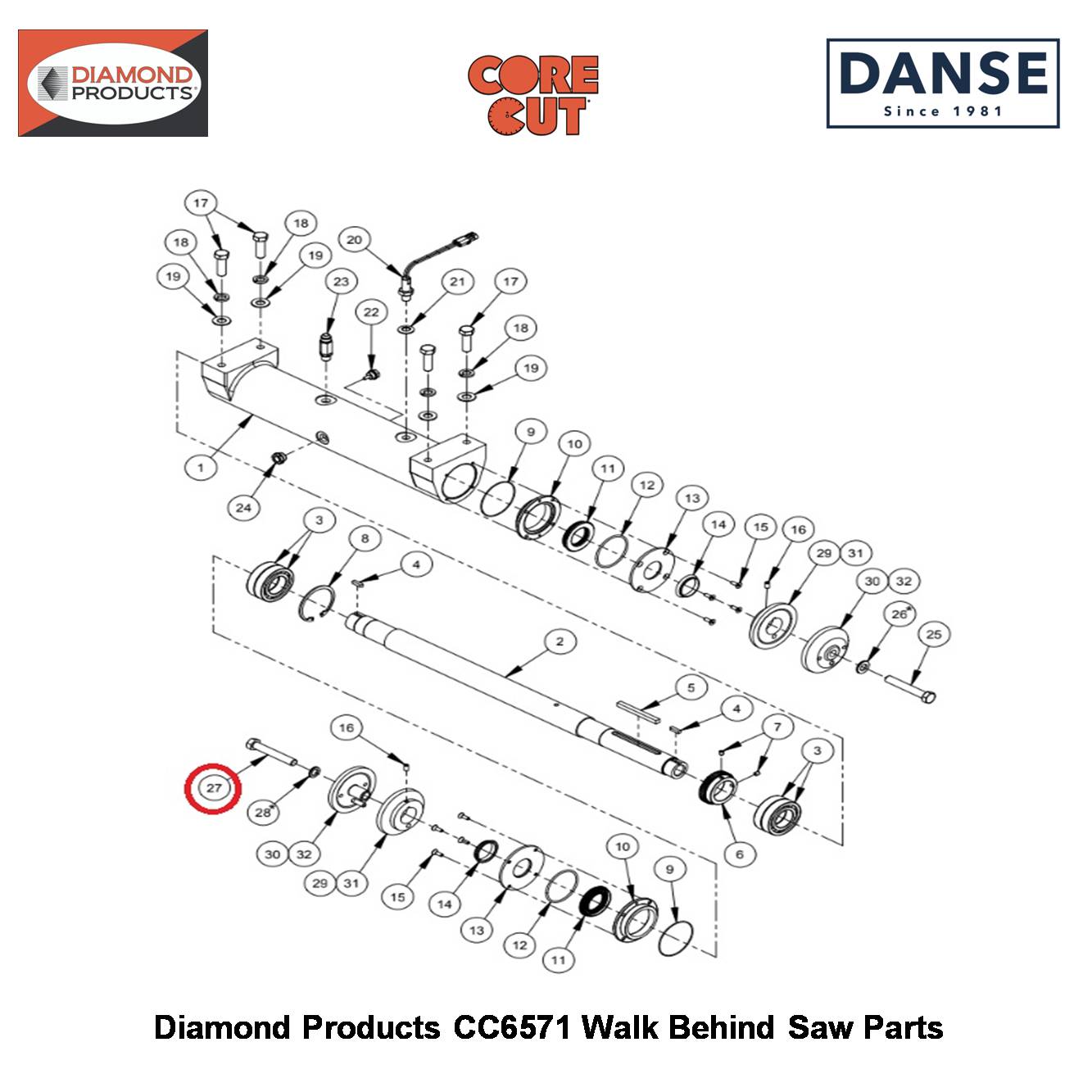 5/8-11X4&quot; Hex Capscrew Lh Grade 8 Silver Zinc 2900130 Fits Core Cut CC6571 Walk Behind Saw By Diamond Products