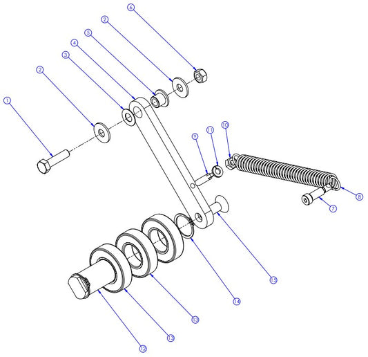 Blade Idler Assembly parts-X750 By Husqvarna