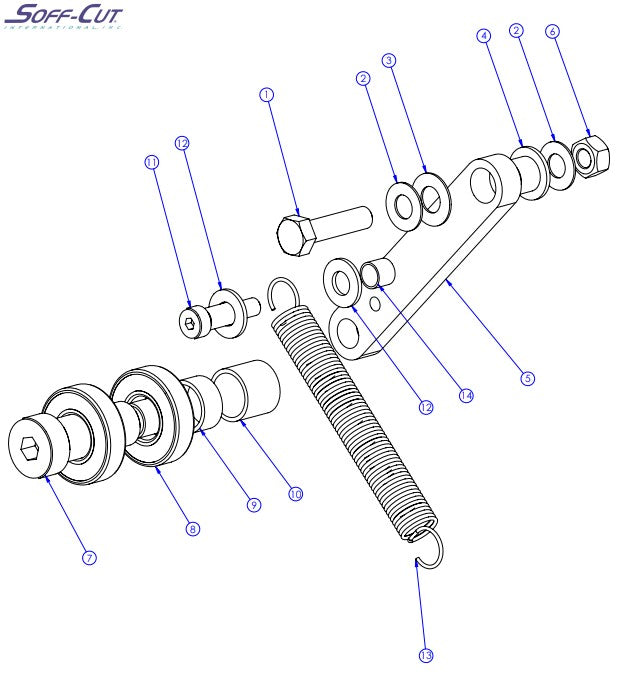 Soff Cut X750 Pump Idler Assembly Parts by Husqvarna