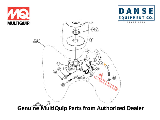 2826-1, 2826 Arm (9-3/4&quot;) For PRO36-Series Whiteman Walk-Behind Power Trowels By Multiquip