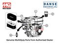 2825011118 Rope Starter EH12-2D MT84FA For JH55C-Series Whiteman Walk-Behind Power Trowels By Multiquip