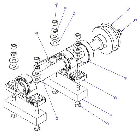 Blade Shaft Assembly parts-X750 By Husqvarna