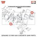 2900009 Flat Washer, 1/4" SAE for CC1000 Concrete Saw Core Cut by Diamond Products