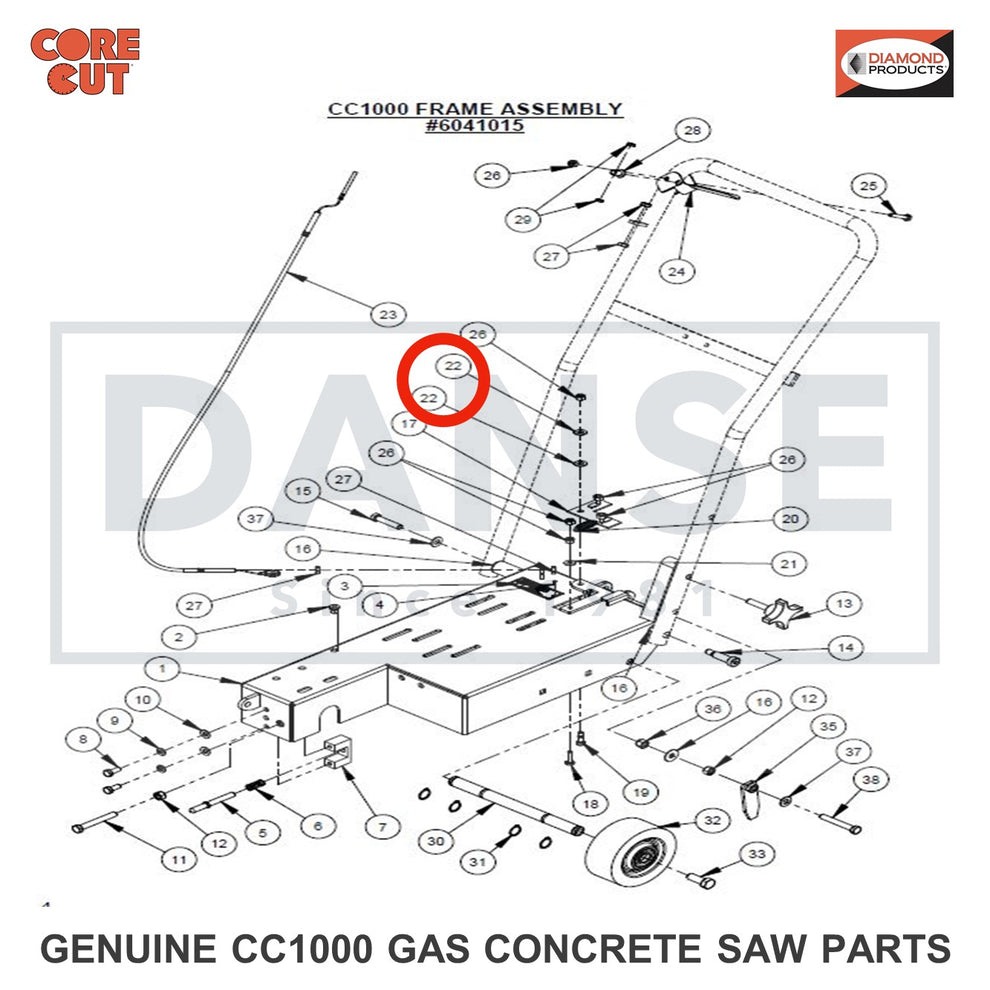 2900022 Flat Washer, 5/16" SAE CC1008 Concrete Saw Core Cut by Diamond Products