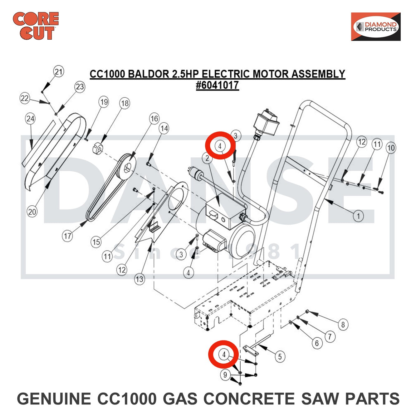 2900022 Flat Washer, 5/16" SAE for CC1000 Concrete Saw Core Cut by Diamond Products