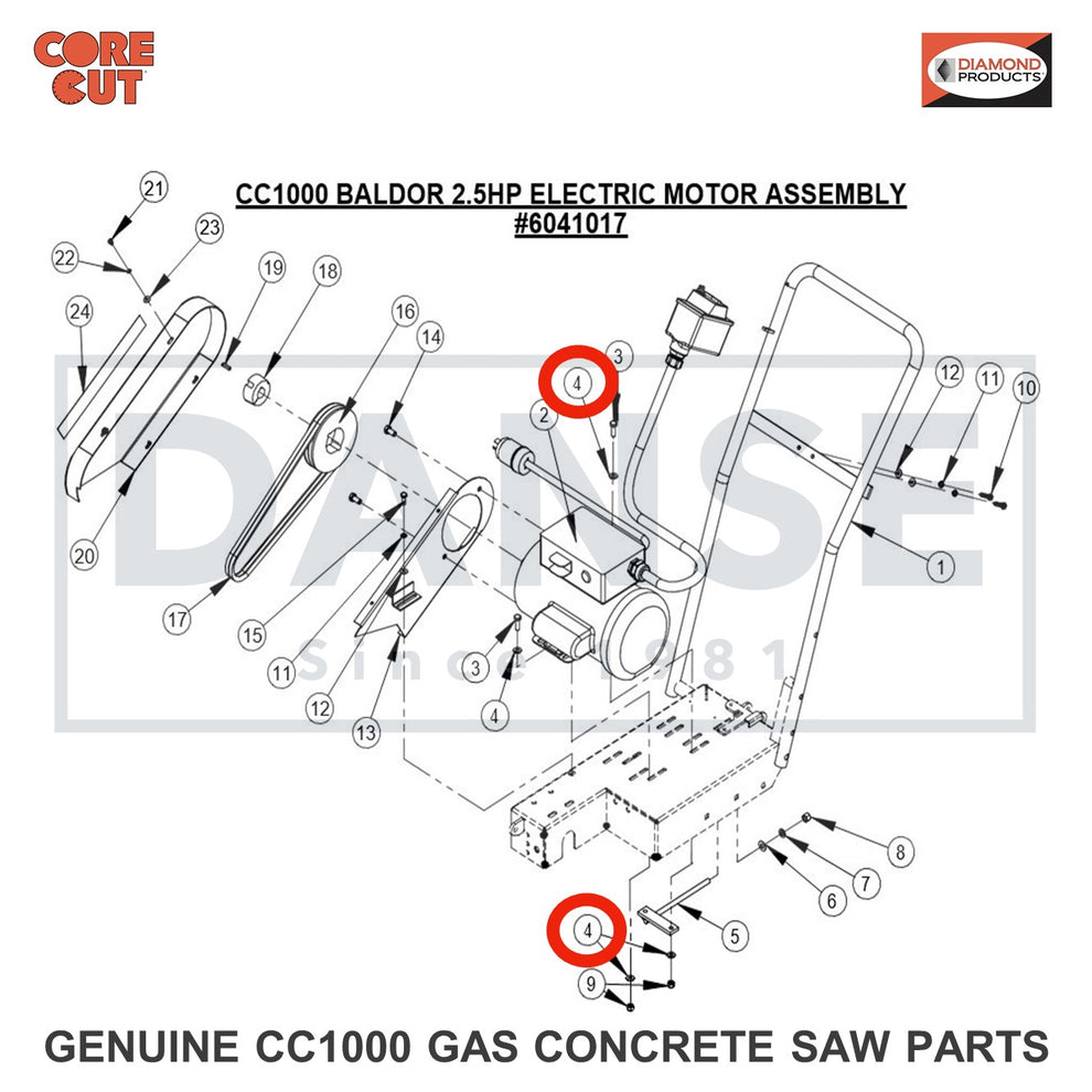 2900022 Flat Washer, 5/16" SAE for CC1000 Concrete Saw Core Cut by Diamond Products