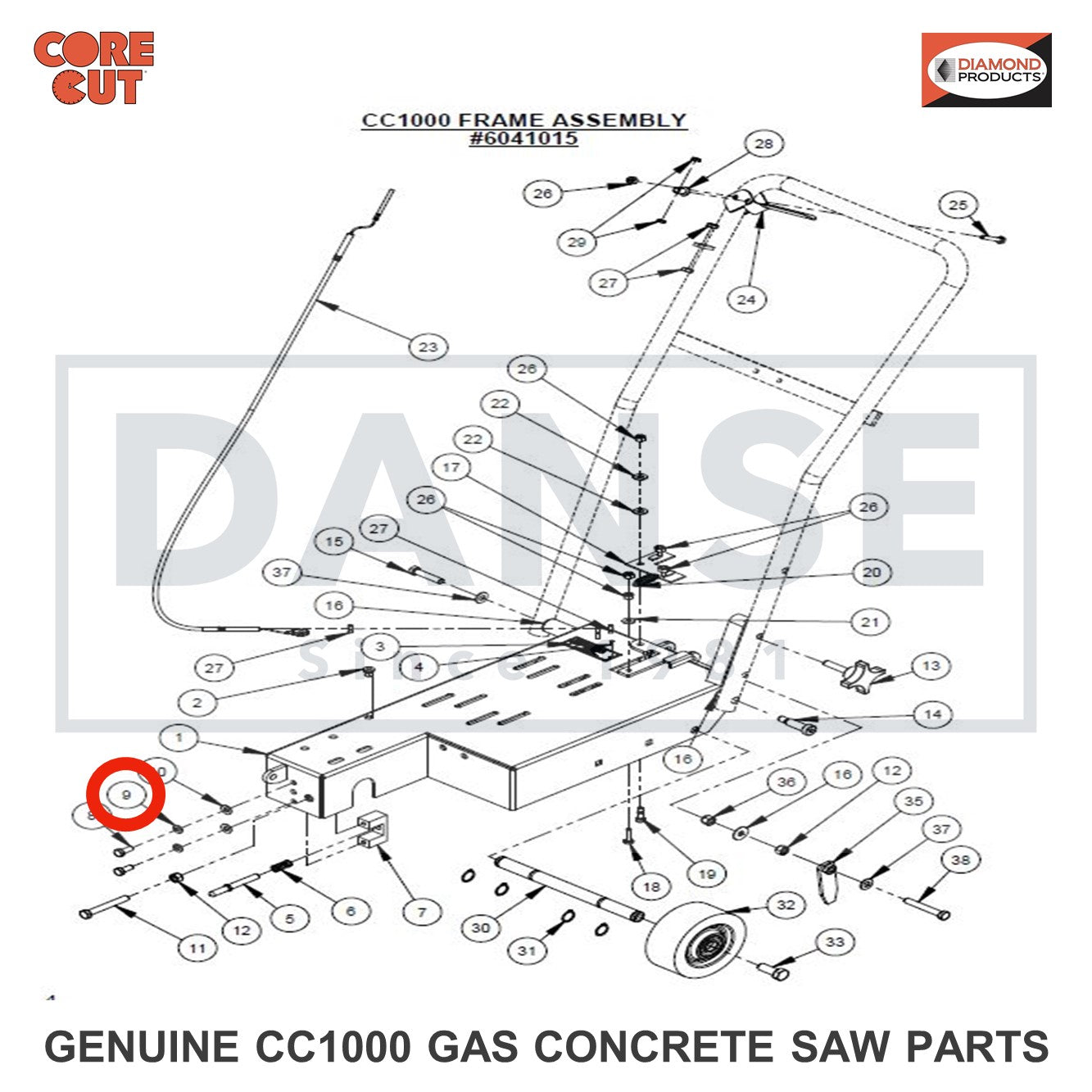 2900031 Lock Washer, 5/16" Split CC1007 Concrete Saw Core Cut by Diamond Products