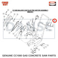 2900052 1/4-20 x 1.25" Hex Head Cap Screw for CC1000 Concrete Saw Core Cut by Diamond Products