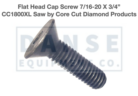 2902148 Flat Head Socket Cap Screw 7/16-20 X 3/4 FHSCS for Core Cut Diamond Products