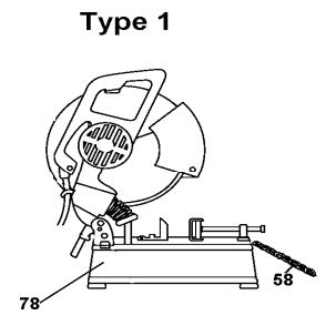 Change on Base and Chain Type 1 Cut Off Saw Assembly Parts By Makita