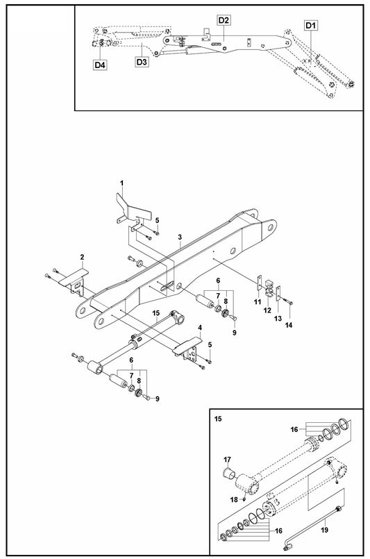 DXR 305 Arm Two Assembly Parts