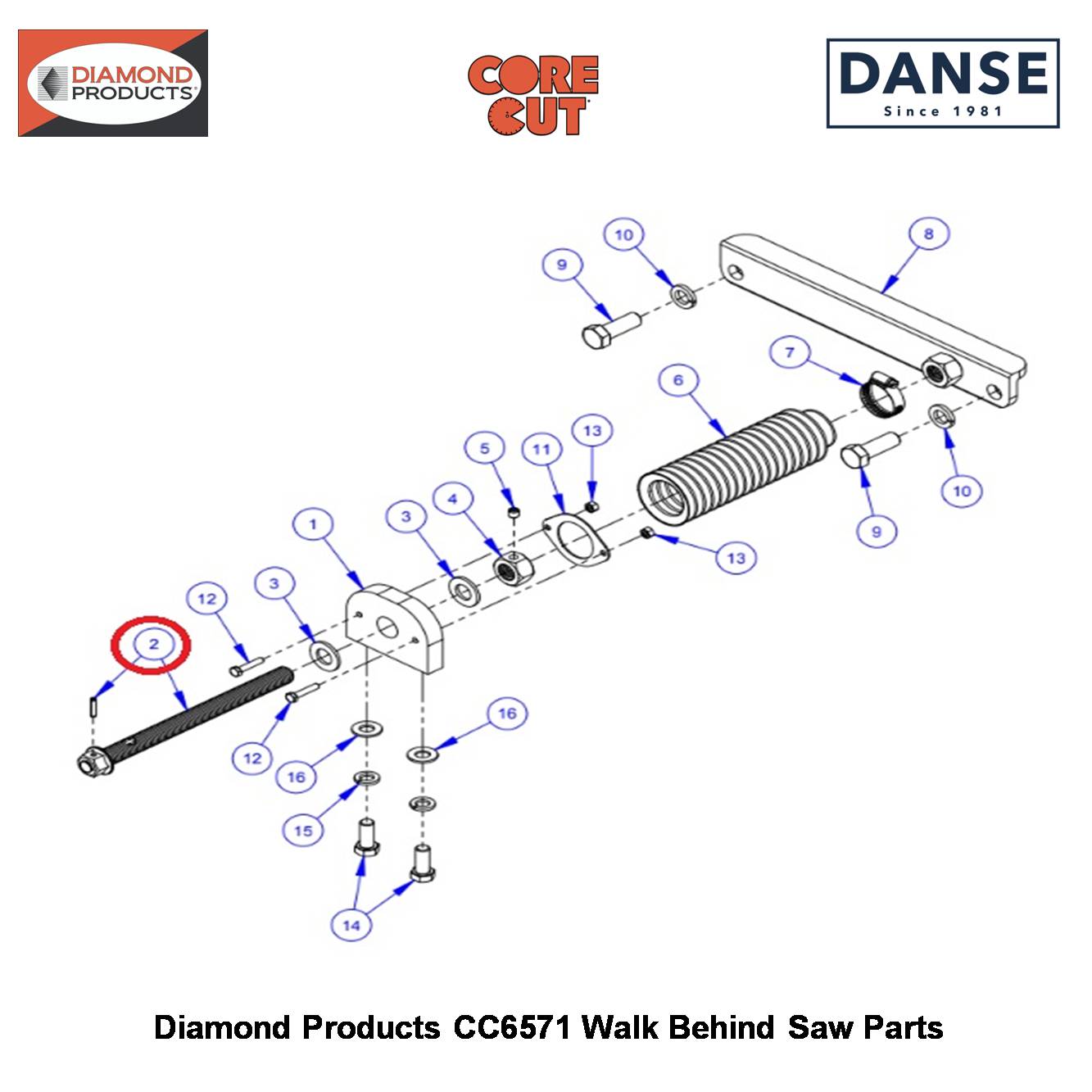 3/16" X 15/16" Roll Pin 2901566 Fits Core Cut CC6571 Walk Behind Saw By Diamond Products