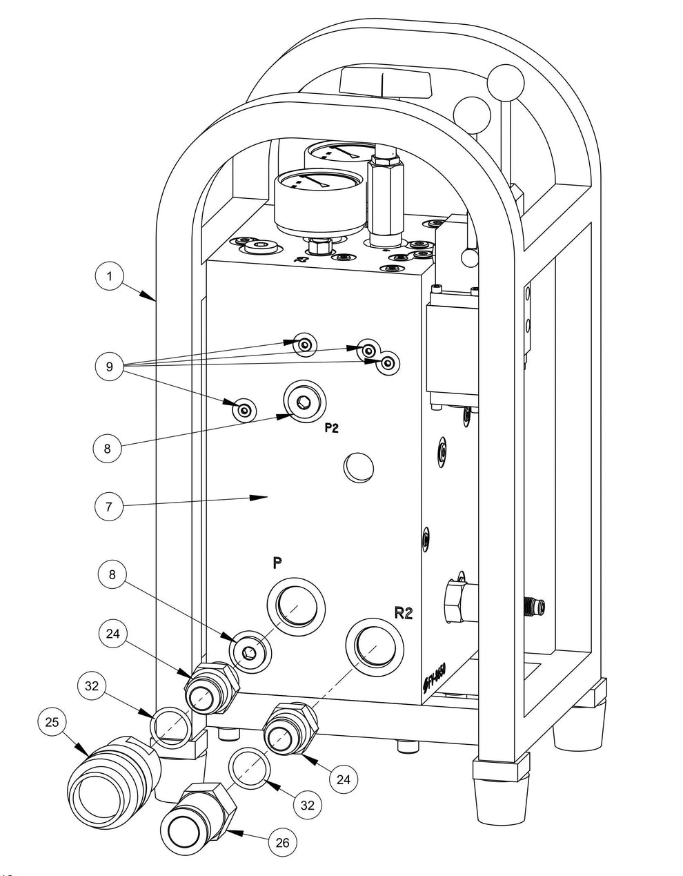 BS-2 Remote Control (Right Side) Parts