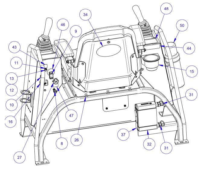MP245 (pre 2021) Seat Frame Assembly Parts by Allen Engineering