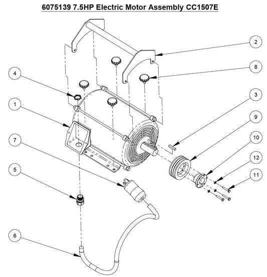 CC1507E Electric Motor Assembly  