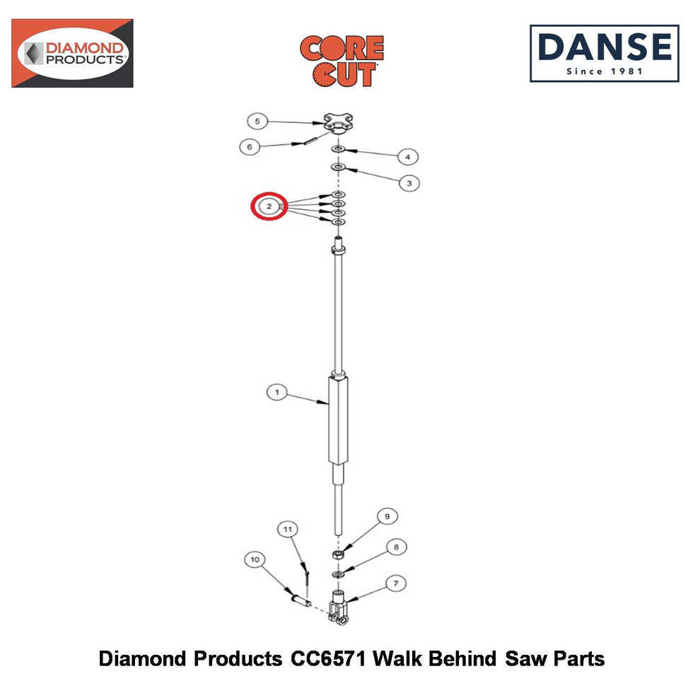 1/2" Belleville Washer 2900665 Fits Core Cut CC6571 Walk Behind Saw By Diamond Products