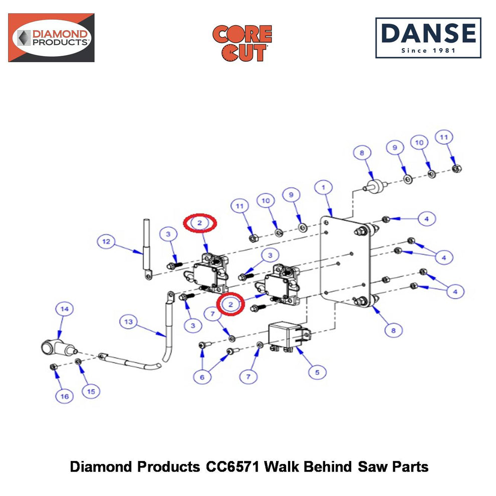 Circuit Breaker, 100 Amp 2801277 Fits Core Cut CC6571 Walk Behind Saw By Diamond Products