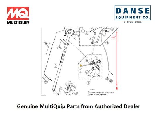 30229 Cable, Instaclutch 78.88&quot; For PRO36-Series Whiteman Walk-Behind Power Trowels By Multiquip