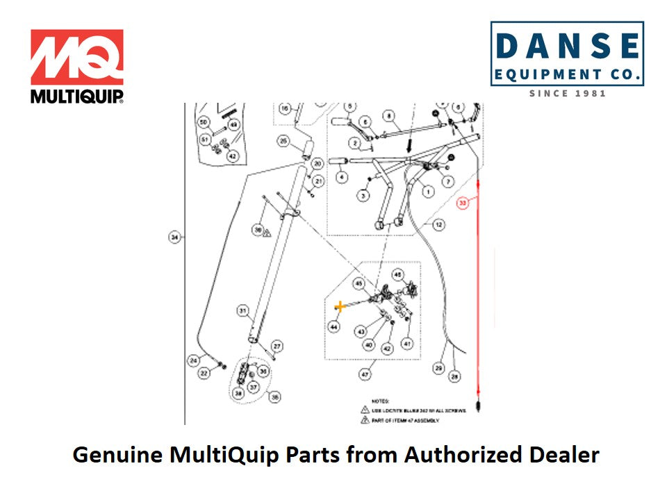 30230 Cable, Instaclutch For JS60C-Series Whiteman Walk-Behind Power Trowels By Multiquip
