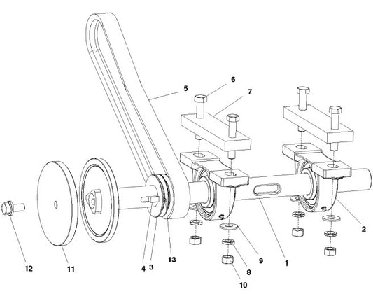 Blade Shaft Assembly parts-4000, 2015-10 By Husqvarna