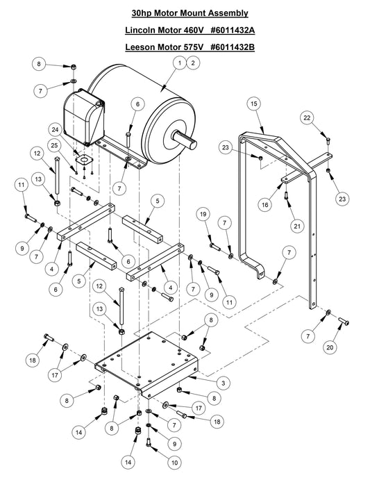 CC3500E (30HP Motor Mount Assembly)